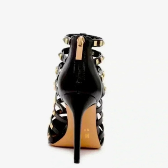 Mix No. 6 (NWT) Daniela Black and Gold Studded Pumps - Picture 5 of 9